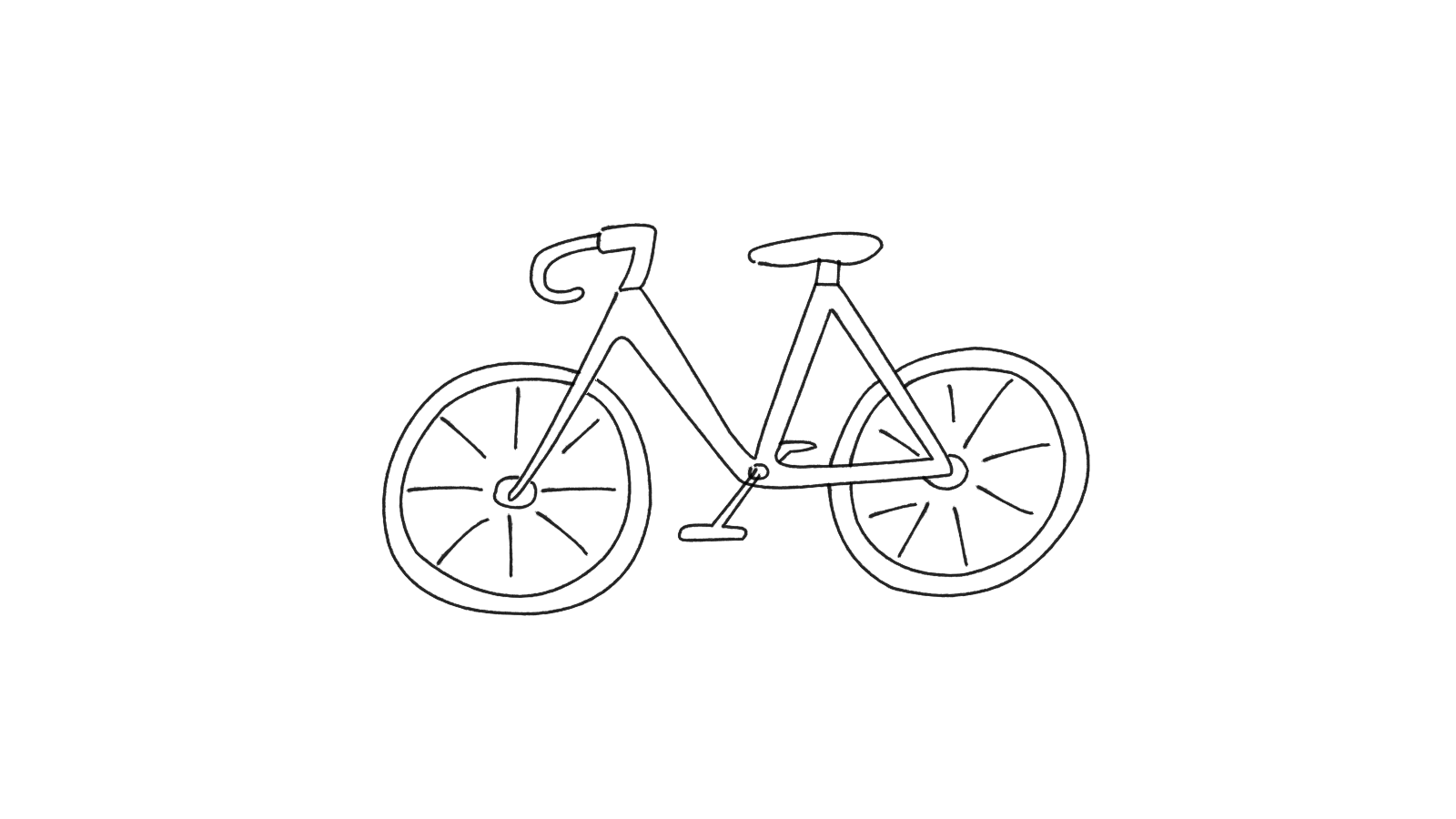line doodle of a bicycle