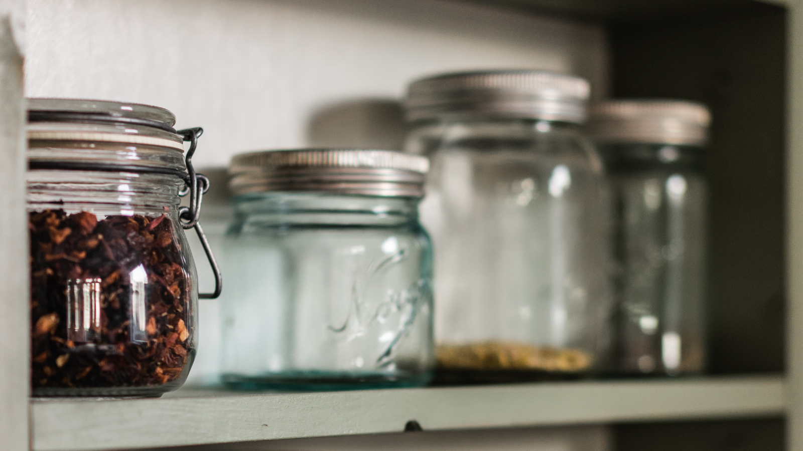 decluttering spices into jars