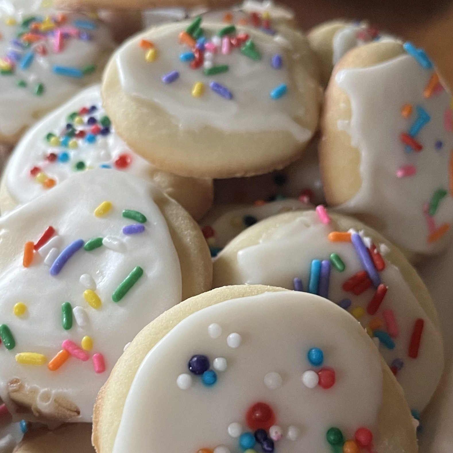 classic sugar cookies on a plate