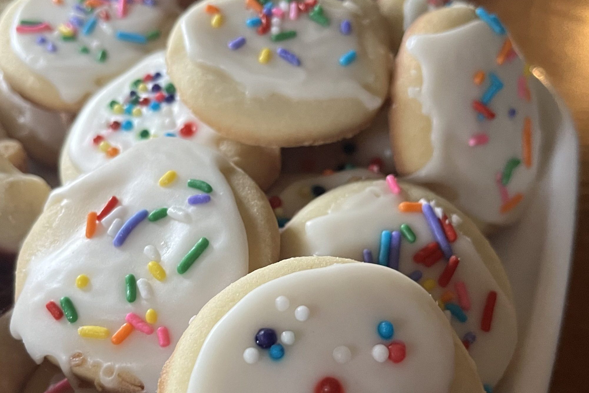 classic sugar cookies on a plate